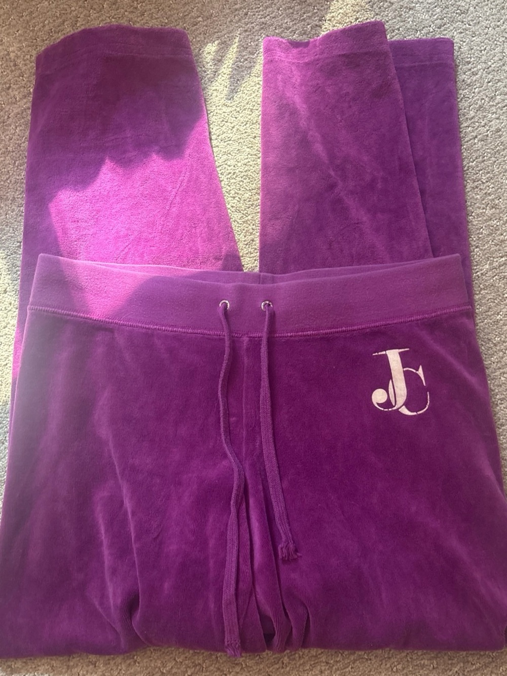 Juicy Couture Purple Velour Jogger Pants